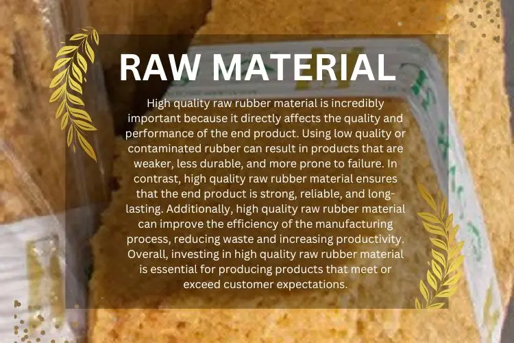 YNF Rubber Production Process Step 3 RAW MATERIAL