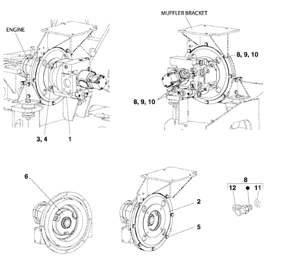 Case CX75C CX80C Pump Drive Coupling KAJ5015