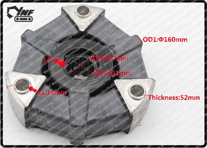 160 mm coupling insert YNF‑02596 installed