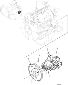 SK130-8 transmission coupling replacement