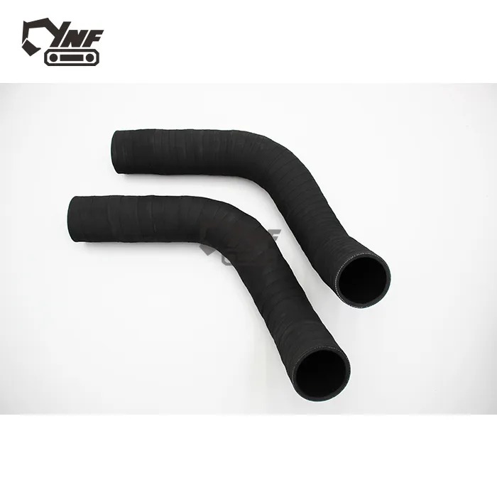 Excavator engine intercooler connector hose