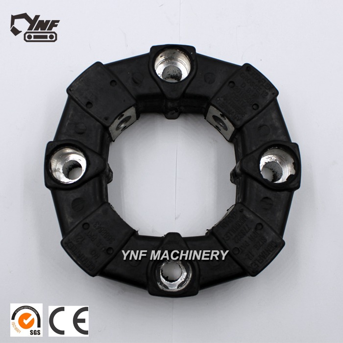 Close‑up of rubber hub and metal insert