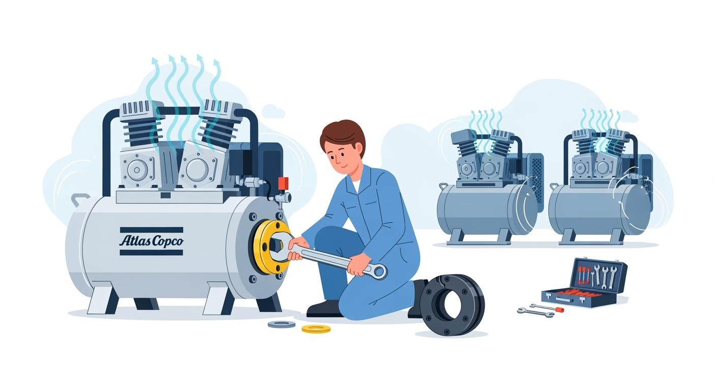 Atlas Copco coupling change keeps compressors cool and calm