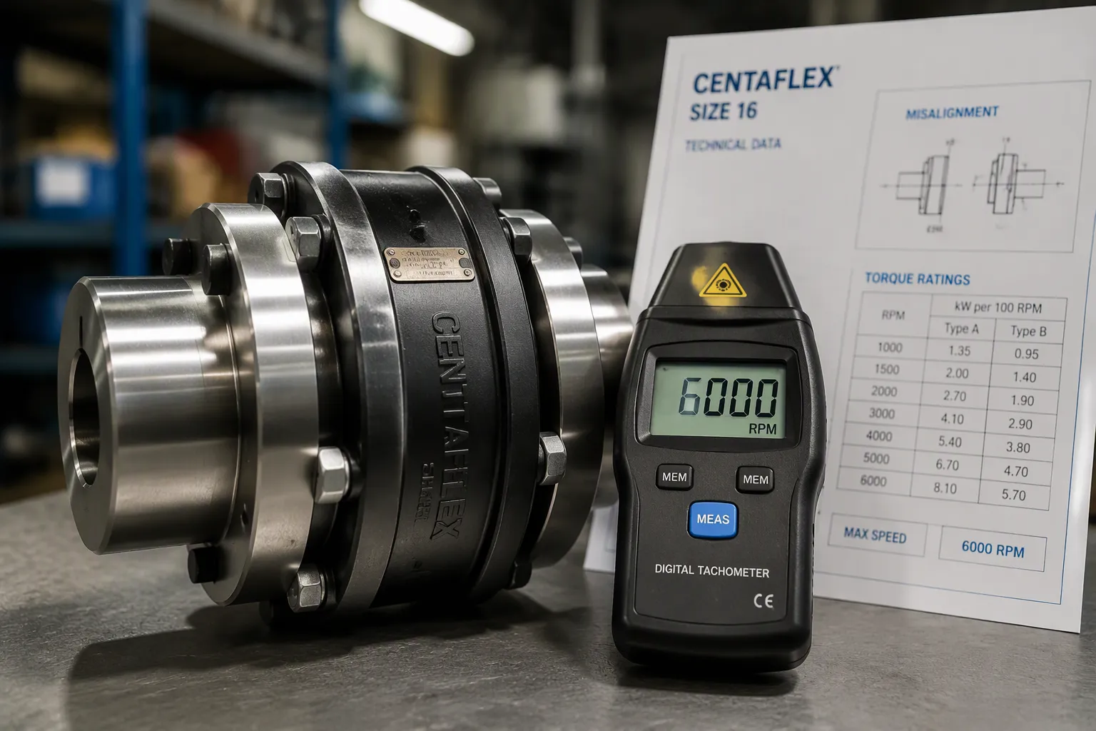 Centaflex Size 16 Torque and Speed